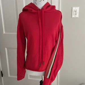 Evereve red cropped hoodie size xs